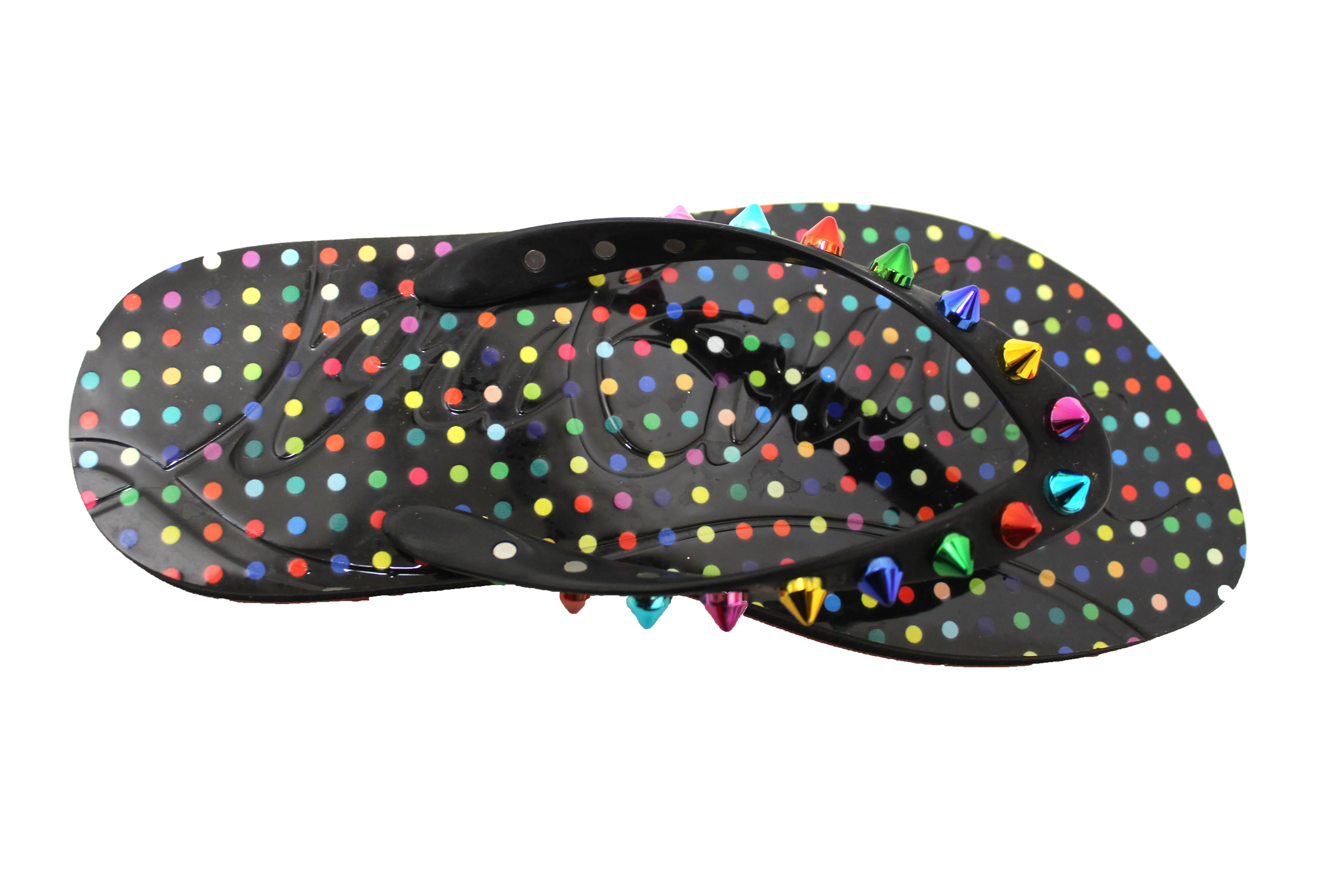 Authentic Christian Louboutin Loubi Flip Spikes Donna Thong Sandals Size 37